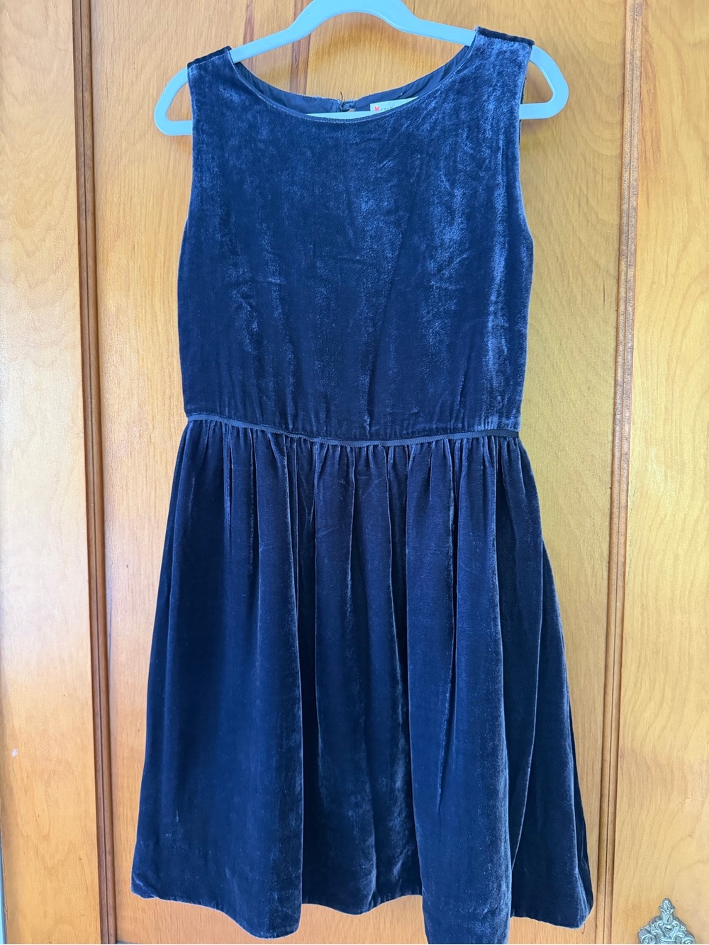 Crewcuts Girls Navy Velvet Sleeveless Party Dress